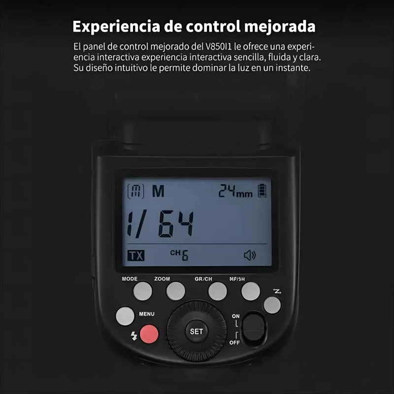 FLASH PARA CAMARA CON BATERIA DE IONES DE LITIO Y CONTROL INALAMBRICO - 4
