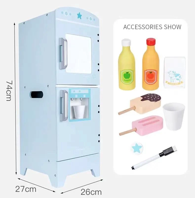 REFRIGERADOR DIDACTICO DE MADERA PARA JUEGO INFANTIL - 3