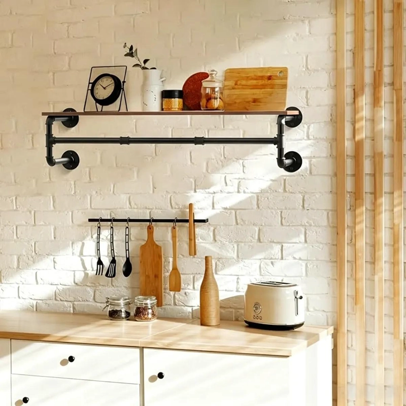 PERCHERO INDUSTRIAL VINTAGE PARA COLGAR ROPA EN PARED - 2
