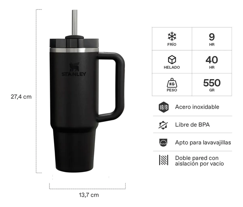VASO TE RMICO DE ACERO INOXIDABLE 30OZ PARA BEBIDAS FRIAS - 2