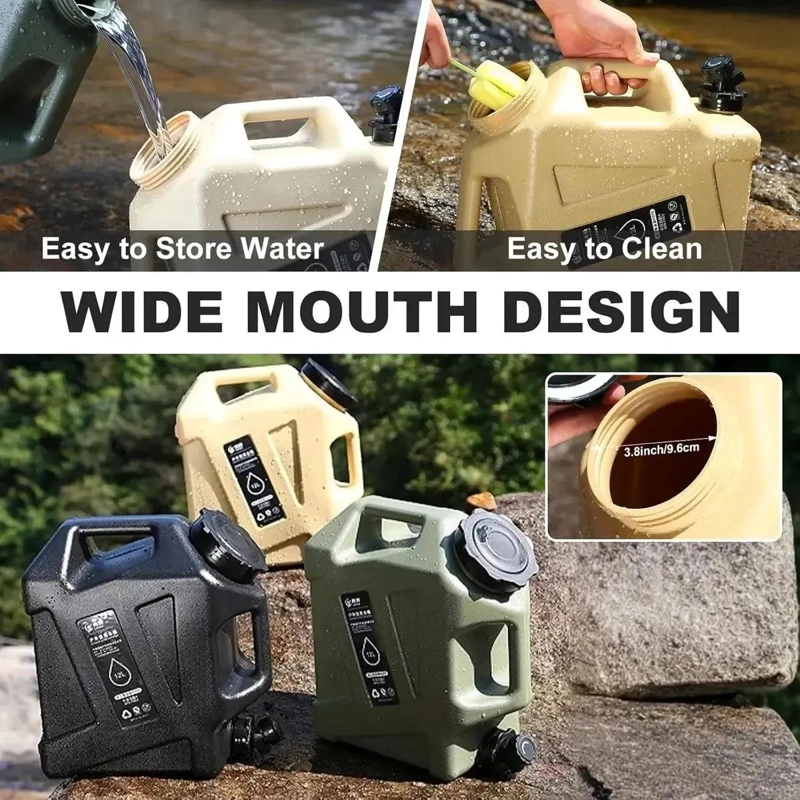 CUBO CONTENEDOR DE AGUA PORTATIL 12 LITROS PARA CAMPING - 4