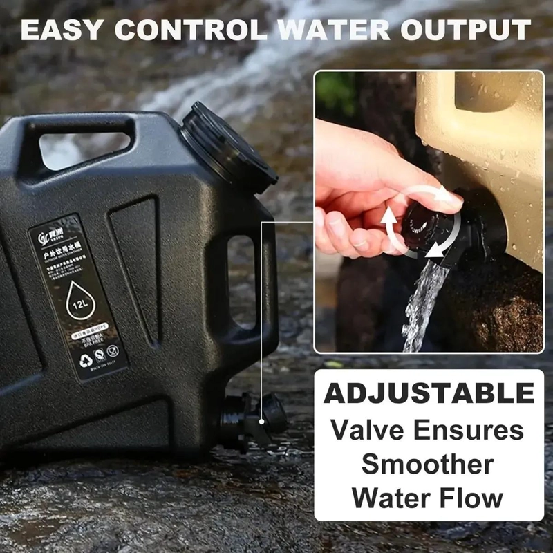CUBO CONTENEDOR DE AGUA PORTATIL 12 LITROS PARA CAMPING - 5
