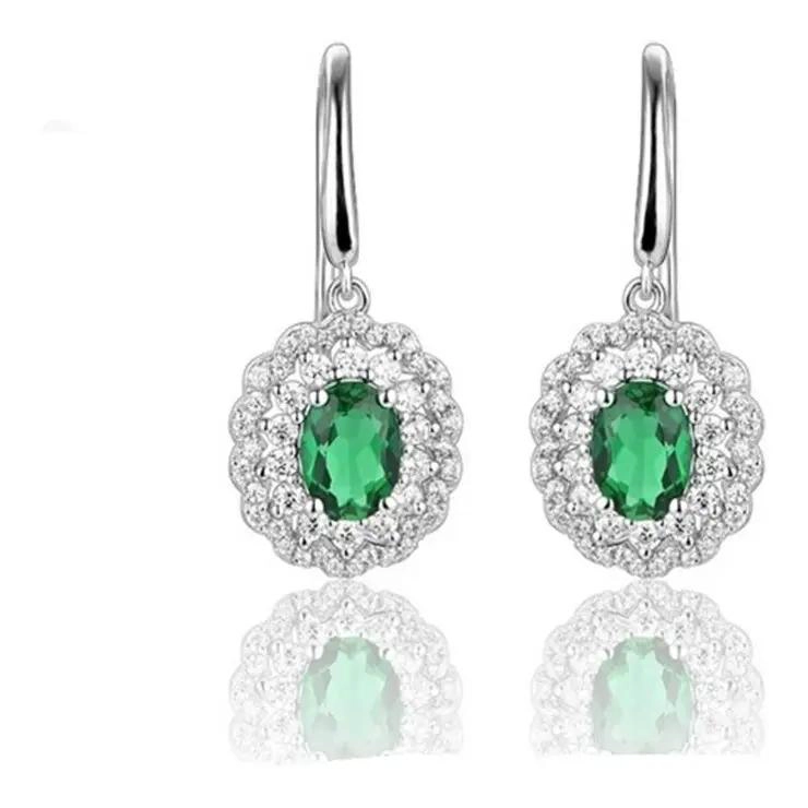 AROS DE ESMERALDA EN PLATA 925 CON DISEÑO ELEGANTE - 1