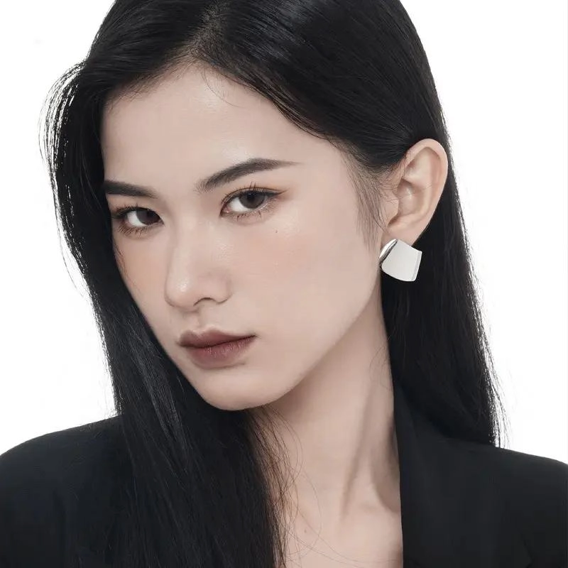 PENDIENTES GEOME TRICOS DE PLATA S925 PARA MUJER - 3