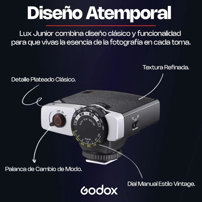 FLASH COMPACTO RETRO MANUAL PARA FOTOGRAFIA ANALOGICA - 3