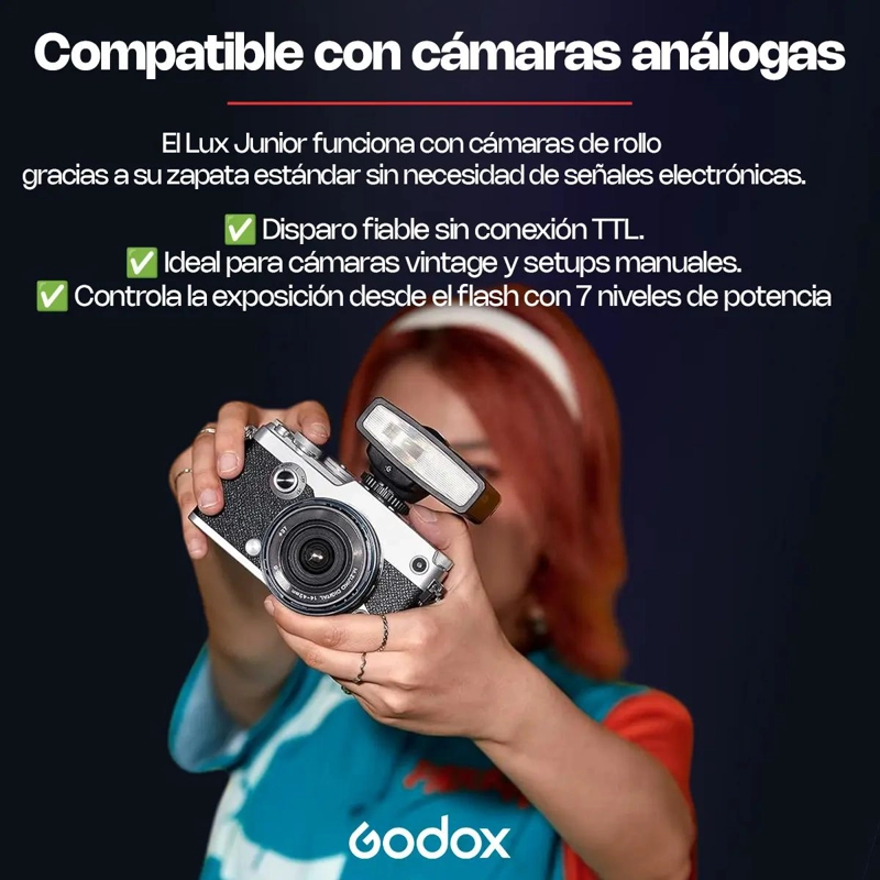 FLASH COMPACTO RETRO MANUAL PARA FOTOGRAFIA ANALOGICA - 5