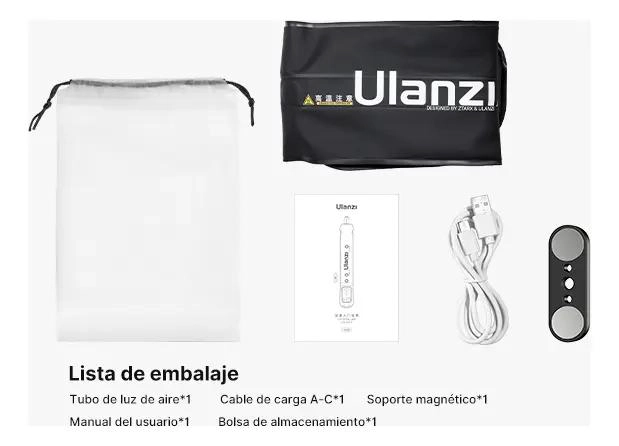 TUBO DE LUZ INFLABLE PORTATIL BICOLOR IDEAL PARA FOTOGRAFIA - 9