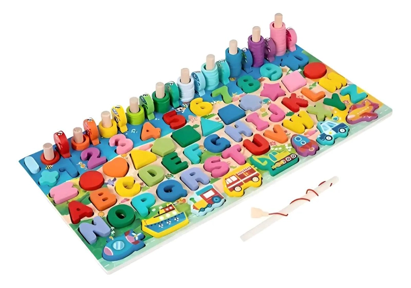 PUZZLE DE MADERA EDUCATIVO CON ANIMALES PARA NIÑOS - 1