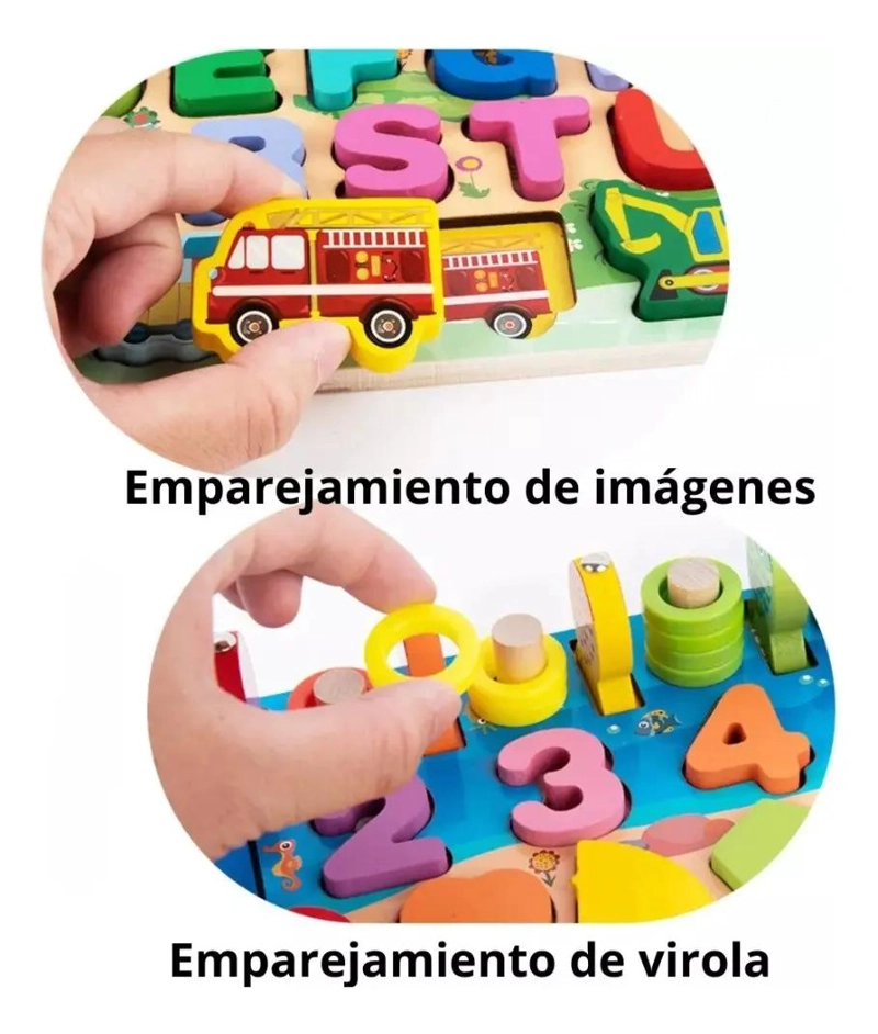 PUZZLE DE MADERA EDUCATIVO CON ANIMALES PARA NIÑOS - 4