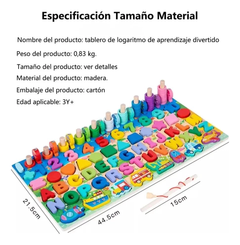 PUZZLE DE MADERA EDUCATIVO CON ANIMALES PARA NIÑOS - 6