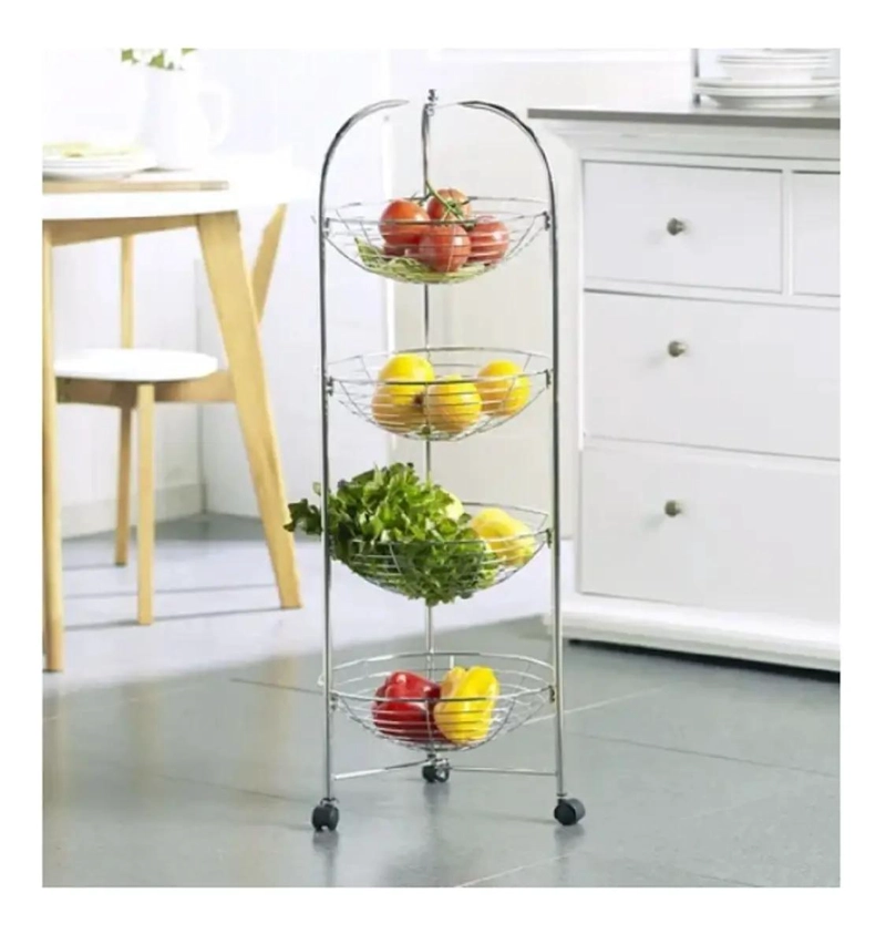 MULTIESTANTE ORGANIZADOR DE FRUTAS Y VERDURAS CON RUEDAS - 3