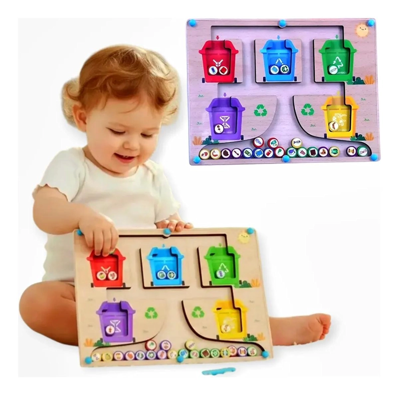 JUGUETE DIDACTICO DE CLASIFICACION DE RESIDUOS PARA NIÑOS - 1