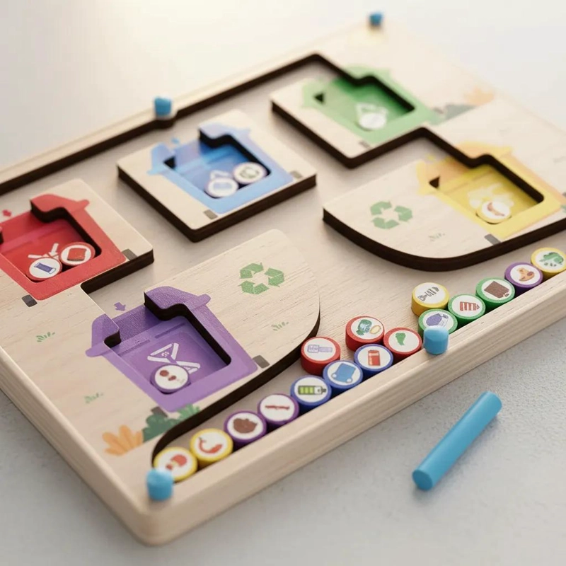 JUGUETE DIDACTICO DE CLASIFICACION DE RESIDUOS PARA NIÑOS - 9