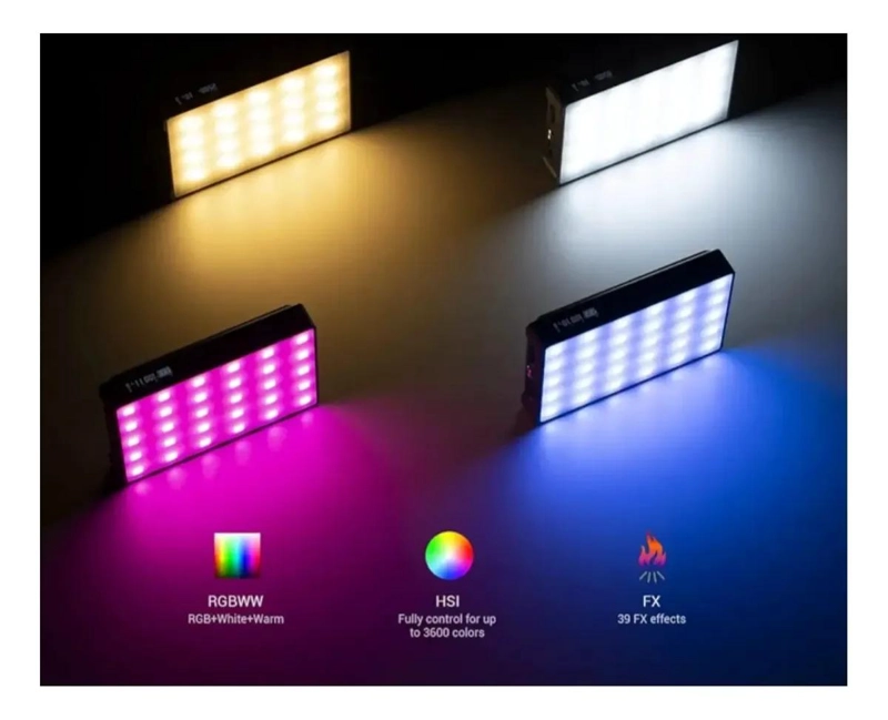 PANEL DE LUZ LED RGBWW COMPACTO Y CREATIVO - 5