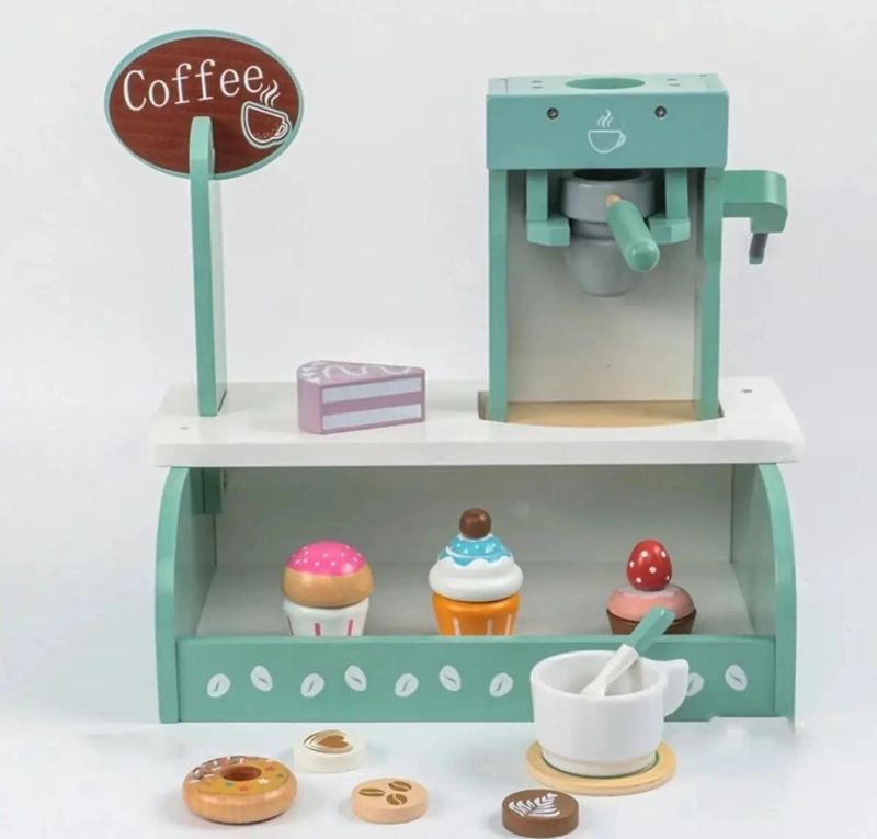 JUEGO DE CAFETERIA DE MADERA PARA NIÑOS ESTILO MONTESSORI - 4