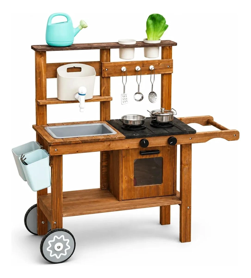 COCINA INFANTIL DE MADERA PARA JUEGO DIDACTICO DE NIÑOS - 2