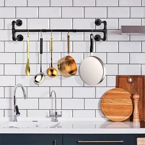 PERCHERO DE PARED INDUSTRIAL VINTAGE PARA COLGAR ROPA - 8