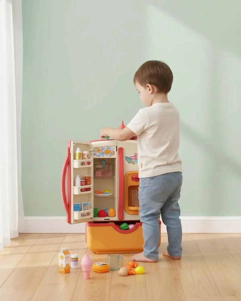 MICROONDAS DE JUGUETE INFANTIL CON ACCESORIOS DE COCINA - 4