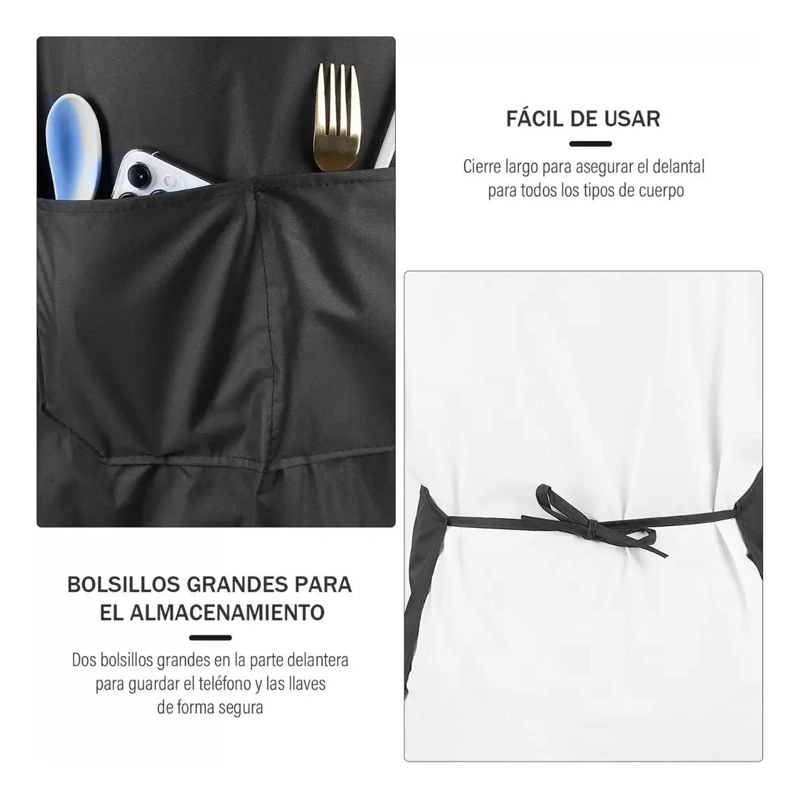 JUEGO DE 12 DELANTALES RESISTENTES PARA COCINA Y JARDIN - 3