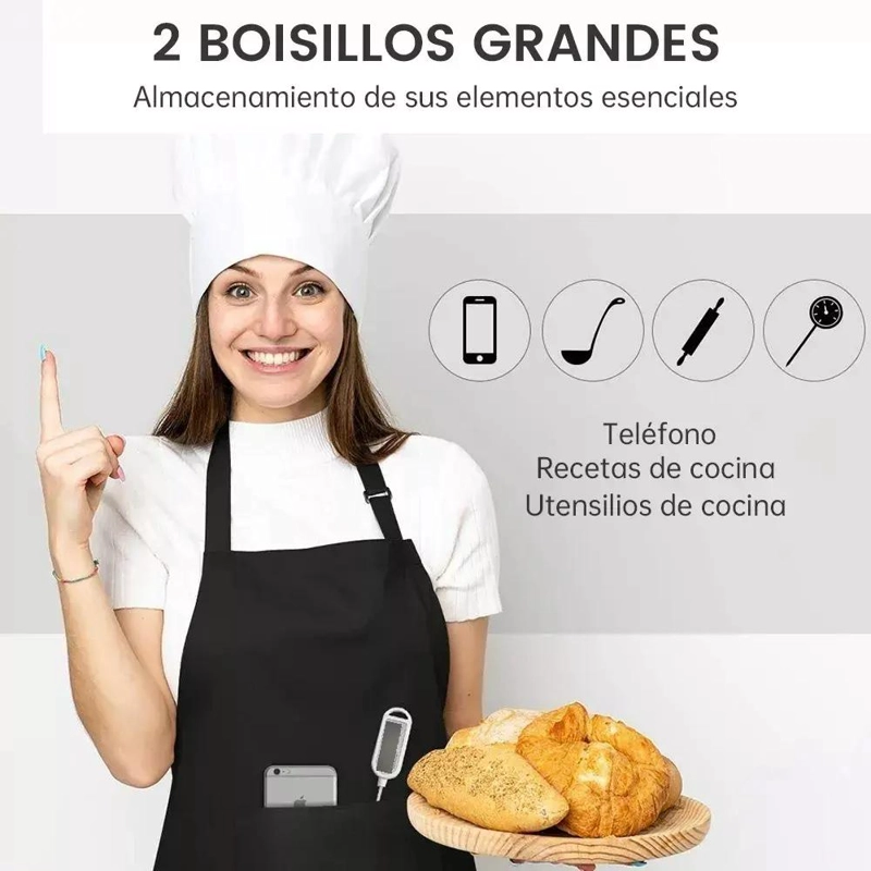JUEGO DE 12 DELANTALES RESISTENTES PARA COCINA Y JARDIN - 4