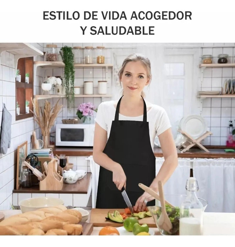 JUEGO DE 12 DELANTALES RESISTENTES PARA COCINA Y JARDIN - 7