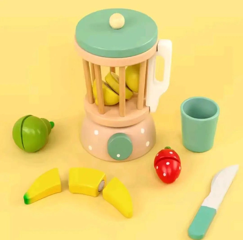 LICUADORA DE JUGUETE DE MADERA PARA ESTIMULAR LA CREATIVIDAD INFANTIL - 5