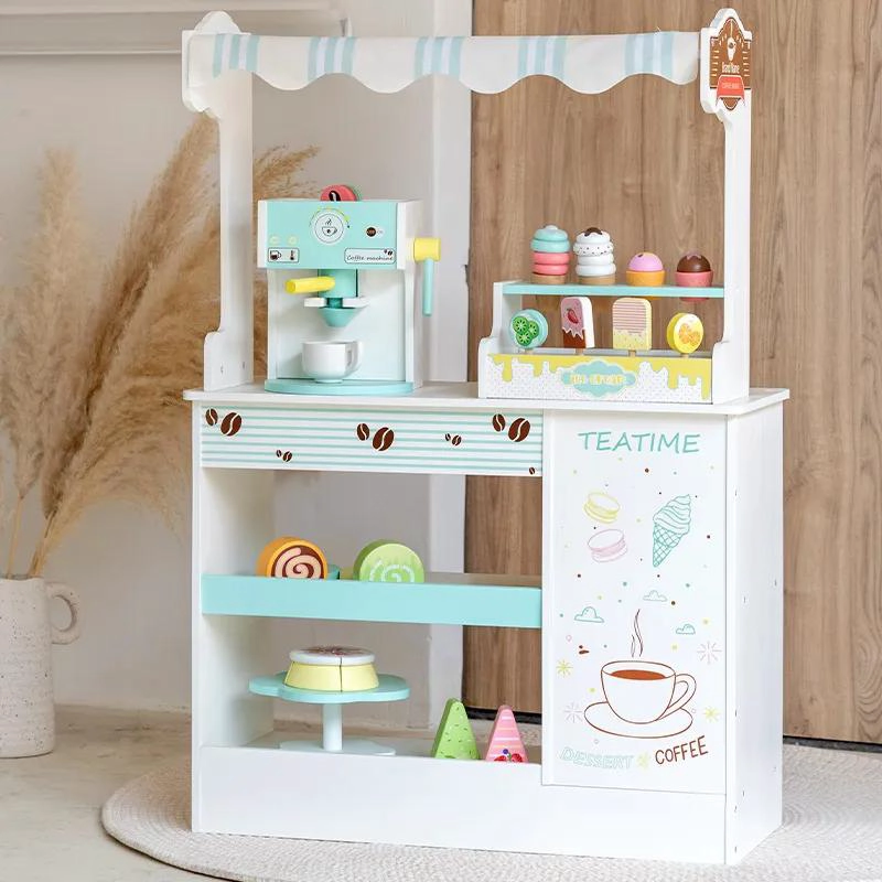 HELADERIA DE MADERA JUEGO DE COCINA PARA NIÑOS - 1