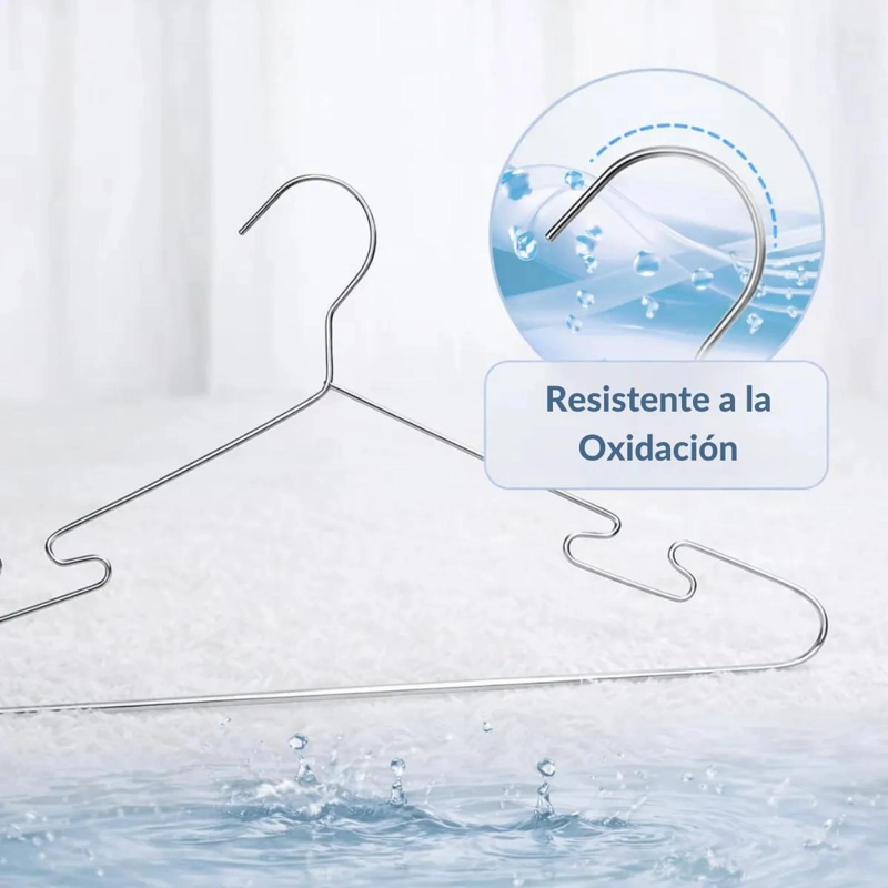 20 GANCHOS METALICOS ANTIDESLIZANTES PARA ROPA - 4