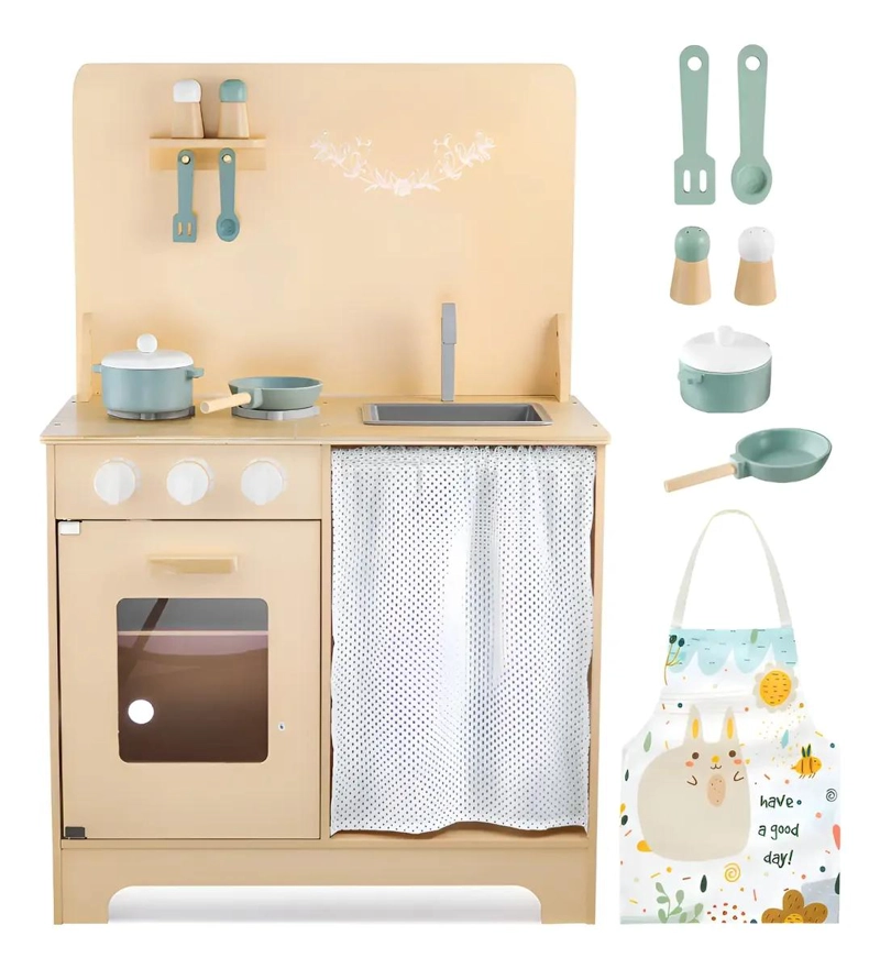 COCINA DE MADERA MONTESSORI PARA NIÑOS CREATIVOS - 1
