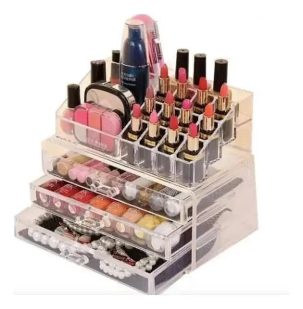 ORGANIZADOR DE MAQUILLAJE CON 3 CAJONES PARA COSME TICOS - 1