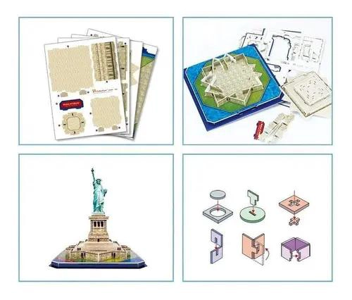 PUZZLE 3D ESTATUA DE LA LIBERTAD DE MADERA PARA NIÑOS - 3