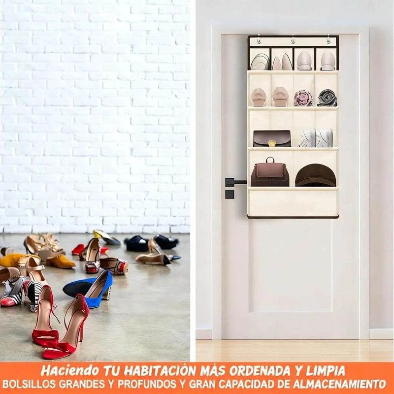 ORGANIZADOR DE ZAPATOS SOBRE LA PUERTA CON 11 BOLSILLOS - 5