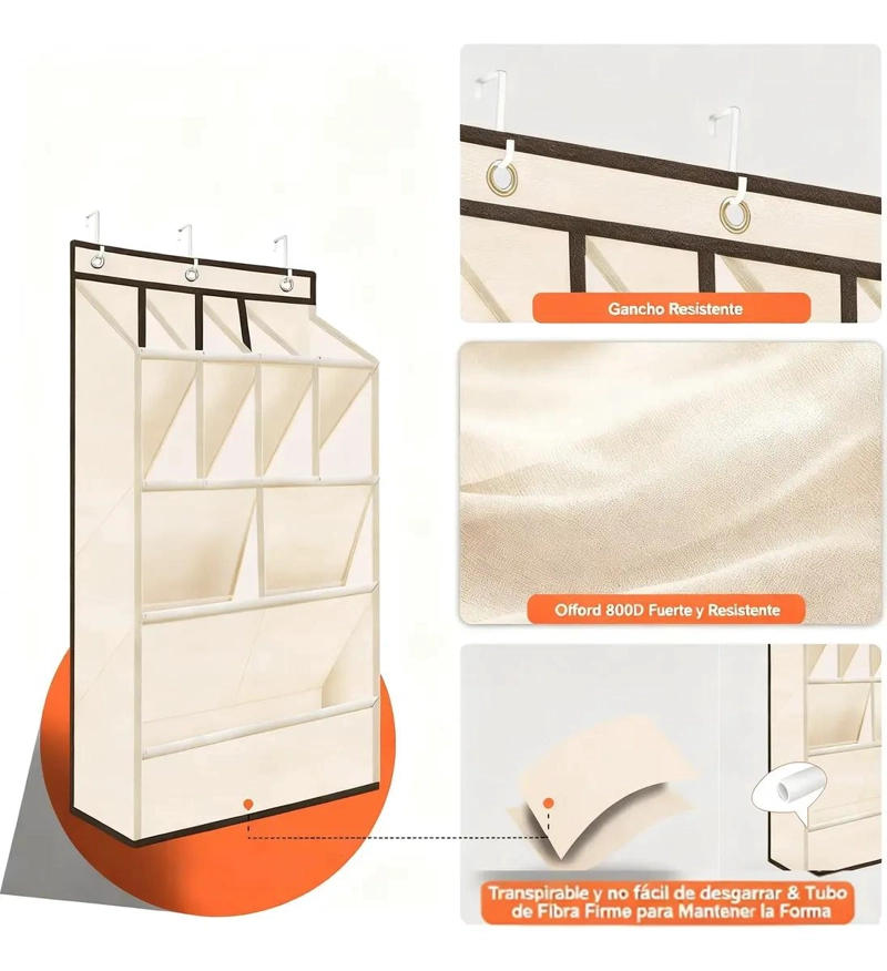 ORGANIZADOR DE ZAPATOS SOBRE LA PUERTA CON 11 BOLSILLOS - 8