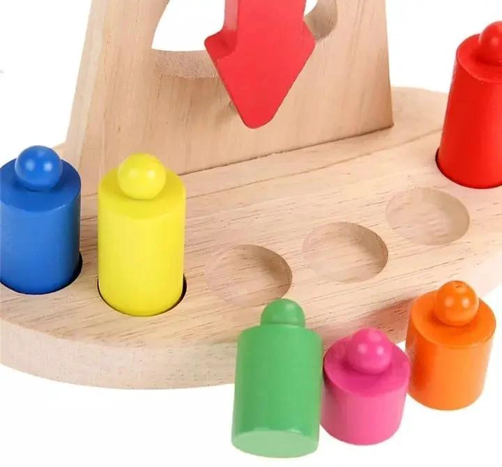 JUGUETE DIDACTICO DE COCINA CON BALANZA Y FRUTAS DE MADERA - 5