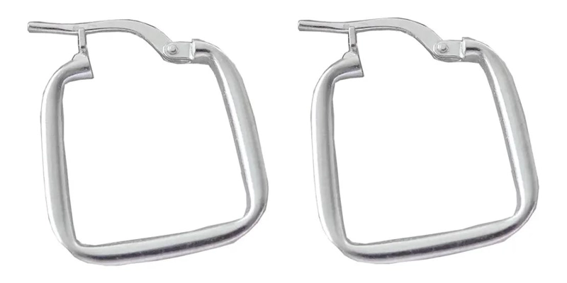 AROS GEOME TRICOS DE PLATA 925 PARA MUJER CON PRESENTACION - 1