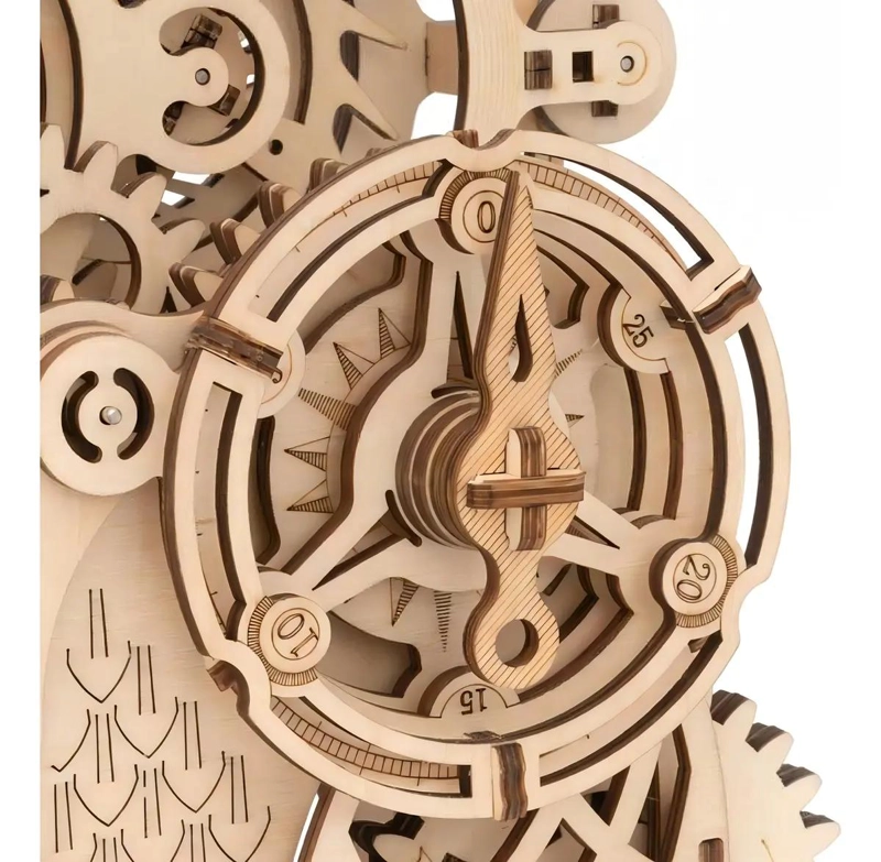PUZZLE RELOJ DE MADERA EN FORMA DE BUHO PARA ARMAR - 3