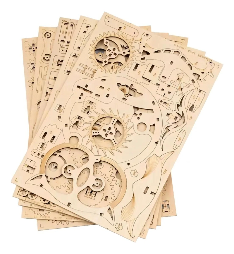 PUZZLE RELOJ DE MADERA EN FORMA DE BUHO PARA ARMAR - 4