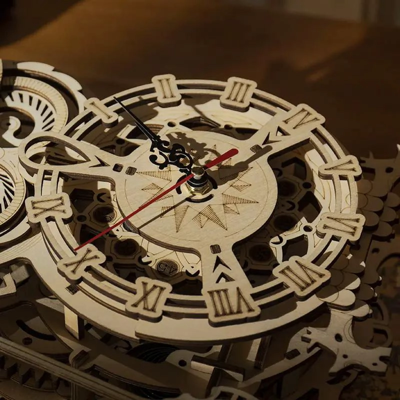 PUZZLE RELOJ DE MADERA EN FORMA DE BUHO PARA ARMAR - 6