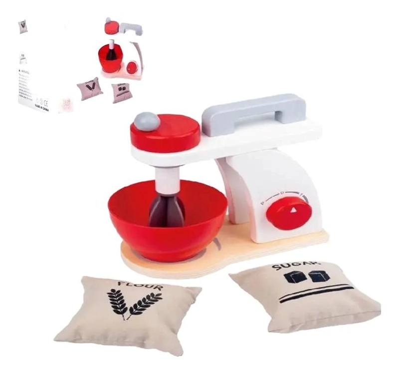 SET DE JUEGO DIDACTICO DE MADERA CON CAFETERA BATIDORA Y TOSTADORA - 3