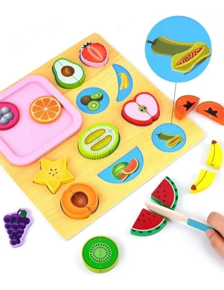 JUEGO DIDACTICO DE COCINA DE MADERA CON PUZZLE MAGNE TICO - 5