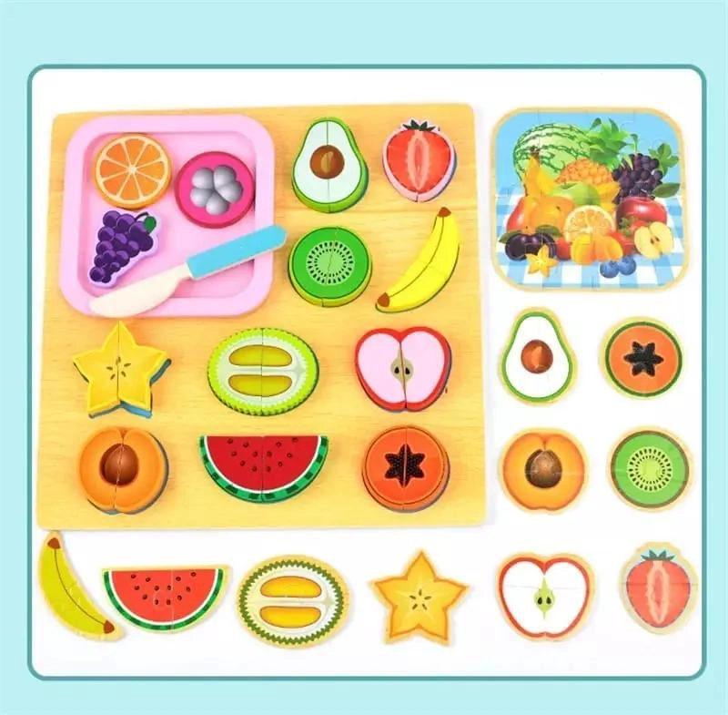 JUEGO DIDACTICO DE COCINA DE MADERA CON PUZZLE MAGNE TICO - 6
