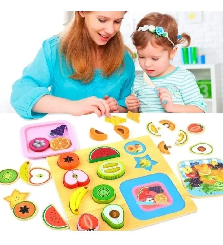 JUEGO DIDACTICO DE COCINA DE MADERA CON PUZZLE MAGNE TICO - 8
