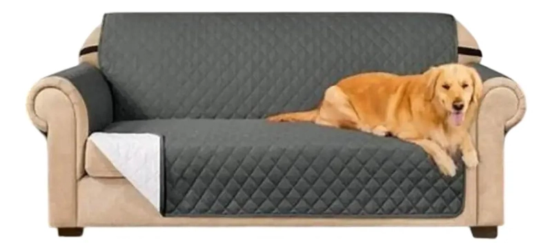 FUNDA IMPERMEABLE PARA SOFA DE 3 CUERPOS CON SUJETADORES - 1