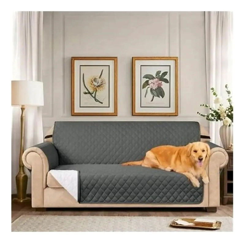 FUNDA IMPERMEABLE PARA SOFA DE 3 CUERPOS CON SUJETADORES - 2