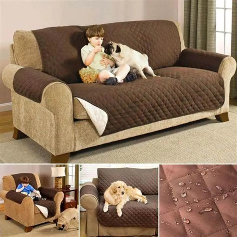 FUNDA IMPERMEABLE PARA SOFA DE 3 CUERPOS CON SUJETADORES - 4