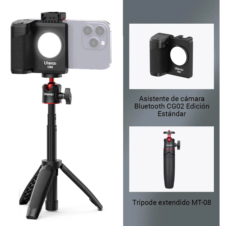EMPUÑADURA ERGONOMICA PARA SMARTPHONE CON LUZ LED Y CONTROL REMOTO - 3