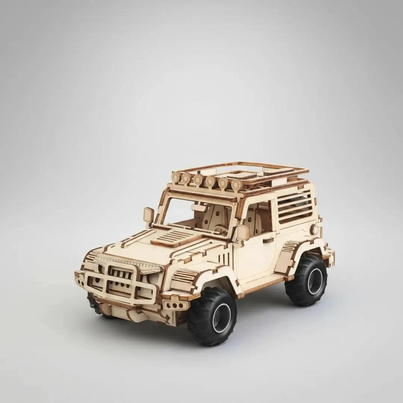 PUZZLE 3D ARMABLE DE MADERA JEEP PARA NIÑOS DE 8 A 13 AÑOS - 3
