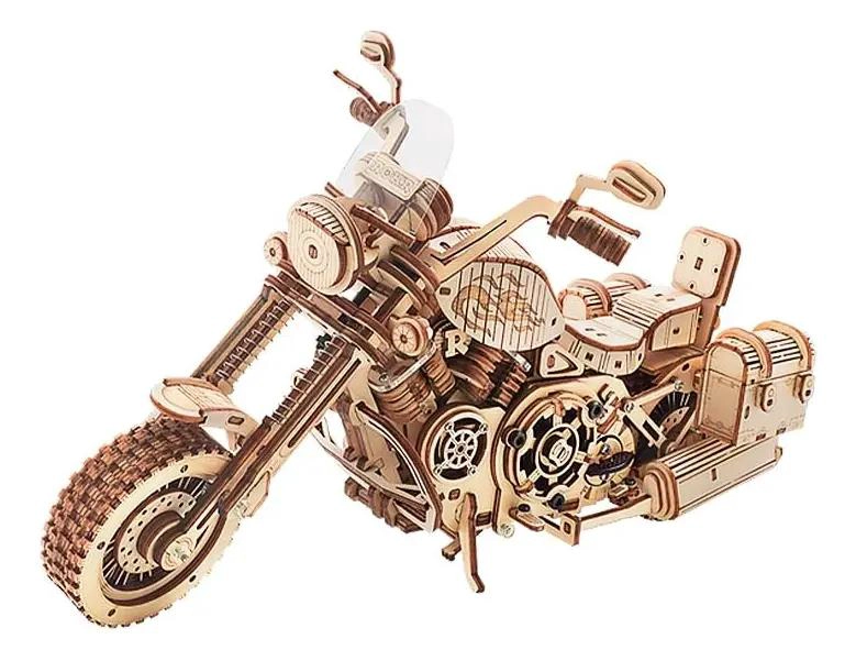 ROMPECABEZAS 3D DE MOTOCICLETA RETRO DE MADERA - 1