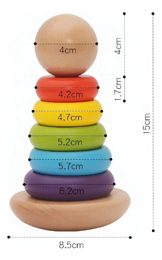 SET DE 3 JUGUETES DIDACTICOS DE MADERA PARA APRENDIZAJE INFANTIL - 5