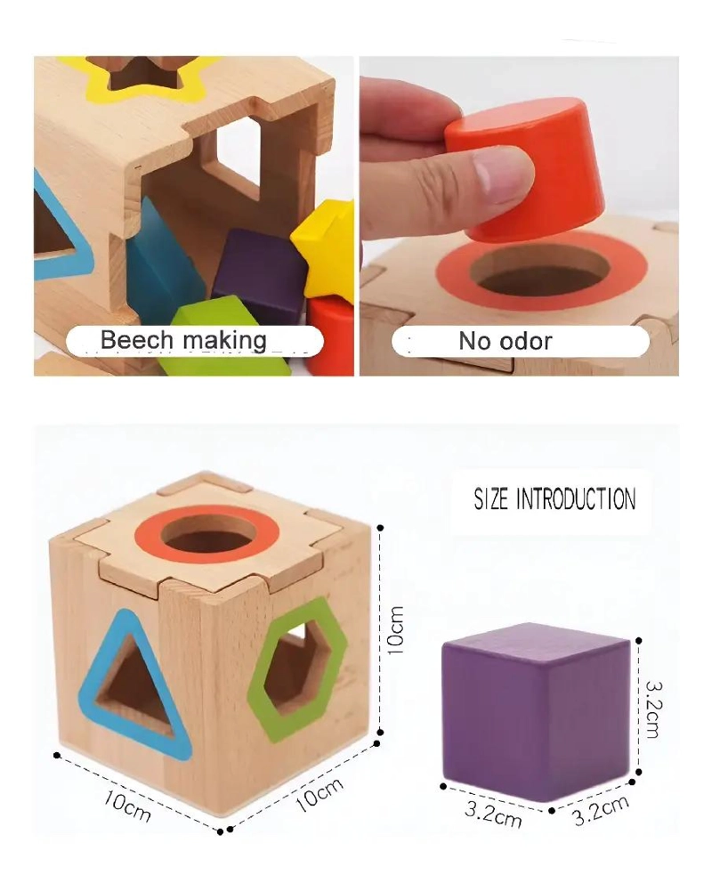SET DE 3 JUGUETES DIDACTICOS DE MADERA PARA APRENDIZAJE INFANTIL - 6
